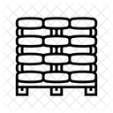 Sacke Paletten Zement Symbol