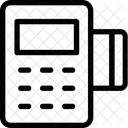 Taschenrechner und Kreditkarte  Symbol