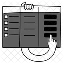 Black Monochrome Kanban Board Illustration Task Board Project Management Icon