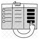 Half Tone Kanban Board Illustration Task Board Project Management Icon