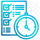 Time Checklist Clock Icon