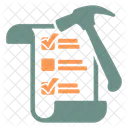 Task List Hammer Construction Icon