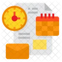 Paper Time Clock Icon
