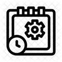 Task Manager Icon With Clock Manager Deadline Icon