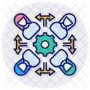 Task Managing Group People Icon