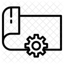 Task paper with setting  Icon