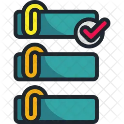 Tasks Box Icon - Download in Colored Outline Style