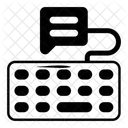 Tippen auf der Tastatur  Symbol