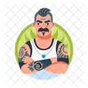 Tattoo Artist Character Person Icon