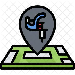 Tattoo Parlor Location  Icon