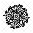 Tatuaje Abstracto Remolino Giro Icono