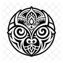 Tatuaje Polinesio Aborigen Tribal Icono