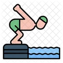 Tauchen Schwimmen Meer Symbol