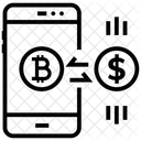 Taux de change des bitcoins  Icône
