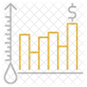 Petrole Prix Rapport Icône