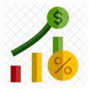 Taux Dinteret Pourcentage Argent Icon