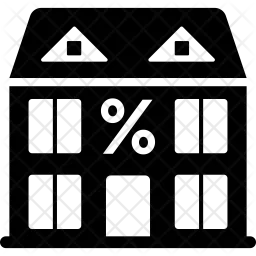 Taux en pourcentage à domicile  Icône