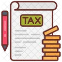 Tax Tax Paper Tariff 아이콘