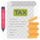 Tax Tax Paper Tariff 아이콘