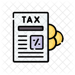 Tax Icon - Download in Colored Outline Style