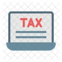 Tax Laptop Text Icon