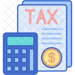 Tax Accounting Icon - Download in Colored Outline Style