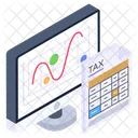 Online Tax Analytics Tax Chart Tax Statistics Icon