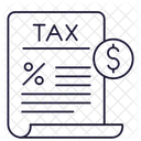 세금 청구서 지불 아이콘
