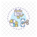 Tax Deduction Reduce 아이콘