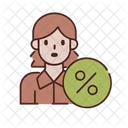 Tax-deduction-with-female-character  Icon
