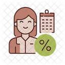 Tax-deduction-with-female-character  Icon