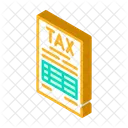 Tax Document Isometric Icon