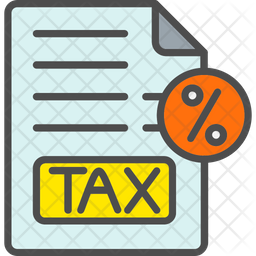 Tax Form Icon - Download in Colored Outline Style