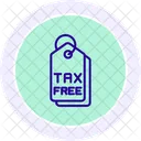 Tax Free Line Icon Icon