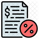 Tax Bill Percent Icon