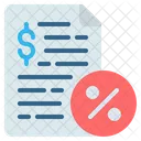 Tax Bill Percent Icon