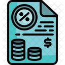 Tax Bill Percent Icon