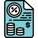 Tax Bill Percent Icon