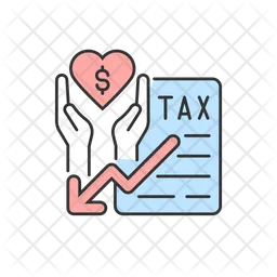 Tax reduction for charity  Icon