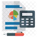 Bank Statement Bank Report Report Analysis Icon