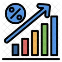 Aumento De Taxa Negocios Juros Ícone