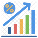 Aumento De Taxa Negocios Juros Ícone