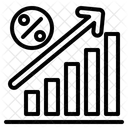 Aumento De Taxa Negocios Juros Ícone
