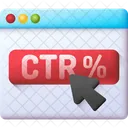 Taxa De Cliques Clique Desconto Ícone