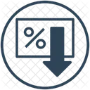 Taxa de desconto para baixo  Ícone