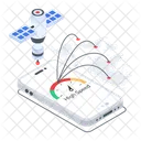 Taxa De Transferencia Da Rede Velocidade Da Rede Velocidade Da Internet Ícone