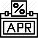Taxa de porcentagem anual  Ícone