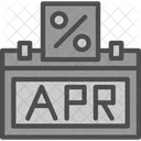Taxa de porcentagem anual  Ícone