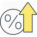 Taxa percentual crescente  Ícone