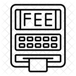 Taxas de caixa eletrônico  Ícone